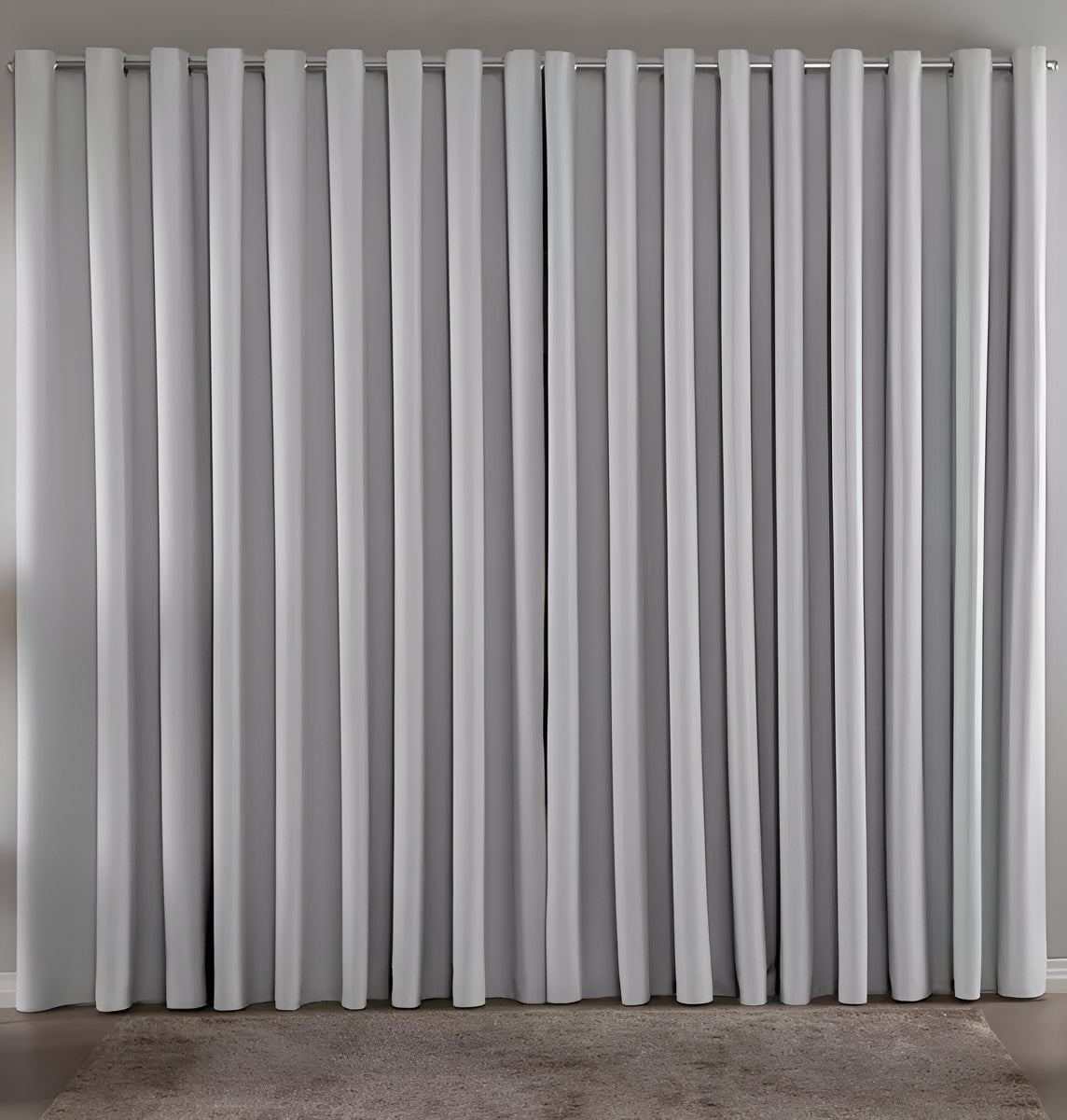 Cortina Blackout Em Tecido 3,00x2,80 Corta Luz Cor Gelo