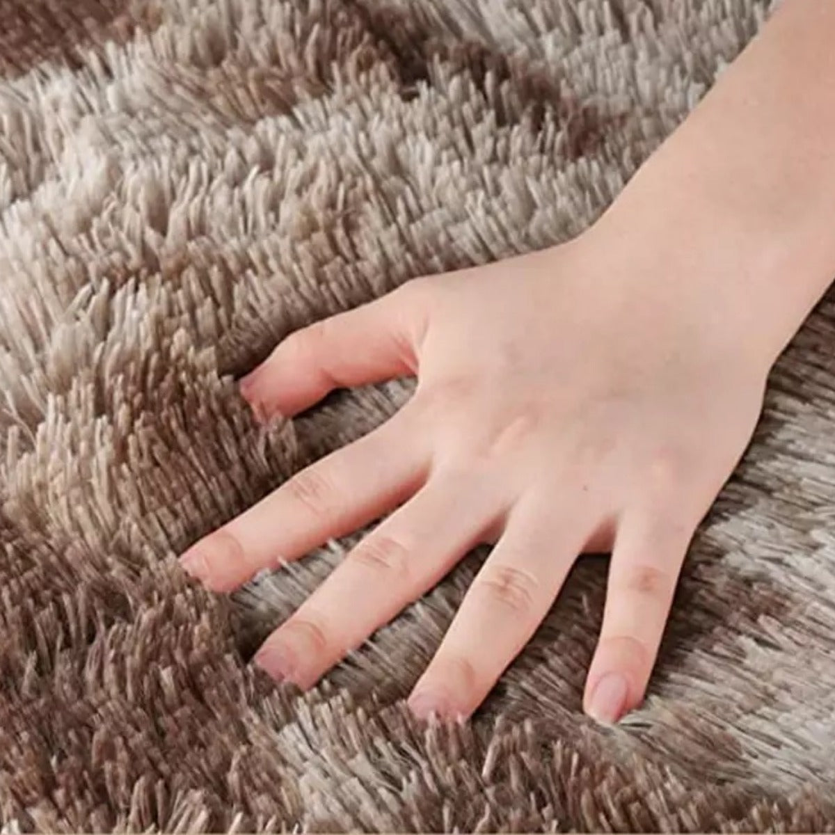 Tapete 2,00x1,50 Peludo Felpudo Sala E Quarto Cores Cor Marrom Mesclado Desenho Do Tecido Pelo Alto