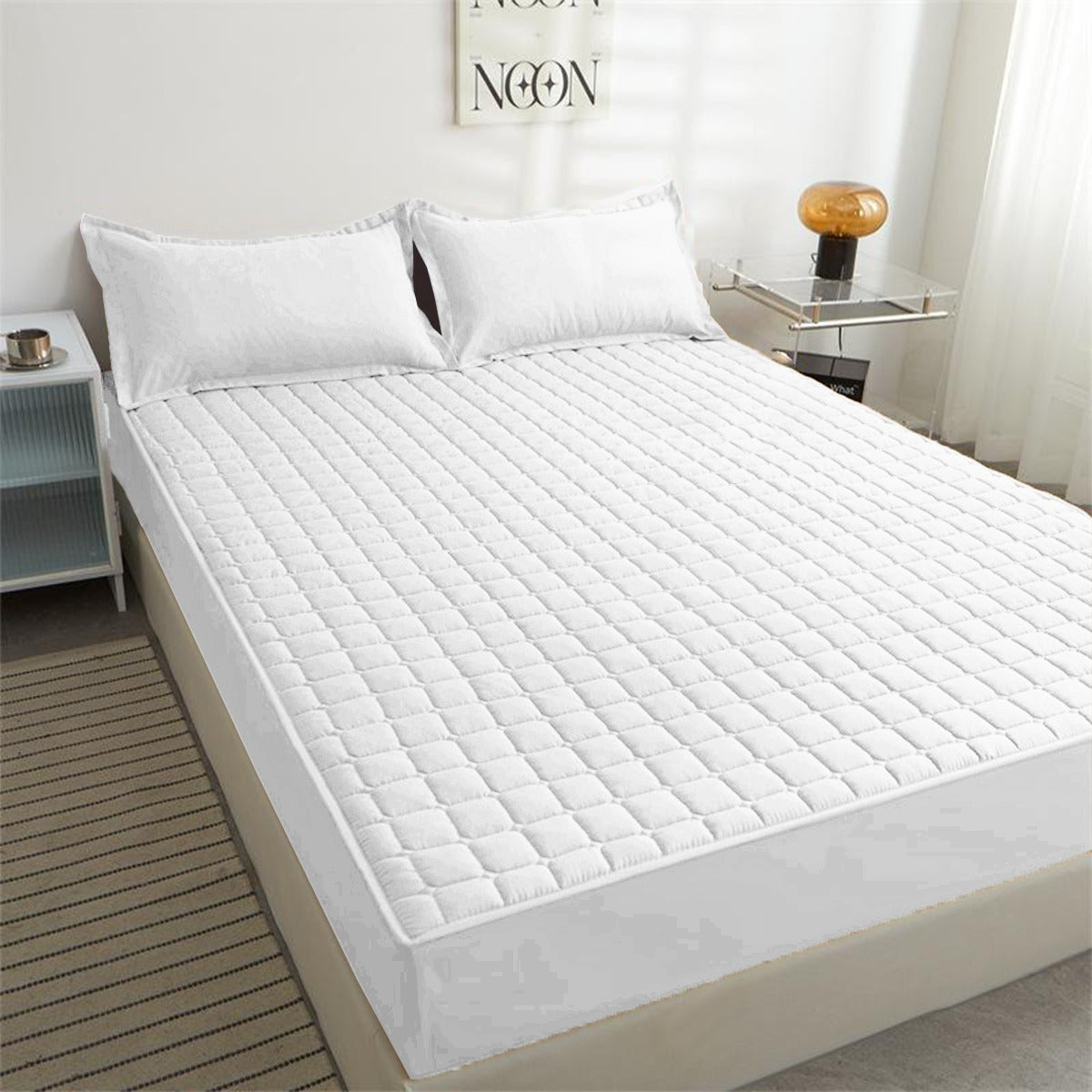 Capa Protetor Colchão Queen Impermeável Matelado Cores Cor Branco