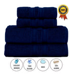 Jogo De Toalhas Banho Buddemeyer Algodão Egípcio 4 Peças Cor Azul-marinho