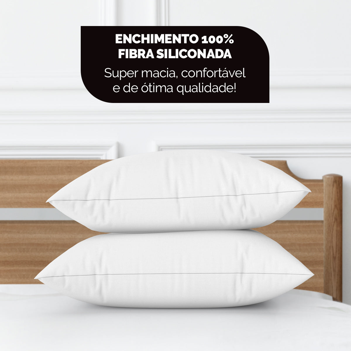Kit 4 Travesseiros 50x70 Toque De Pluma Médio Antialérgico