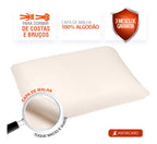 Travesseiro Kit Nasa X 2 un Duoflex Altura 10cm Para Fronha 45x65cm Antiácaro Capa Malha 100% algodão