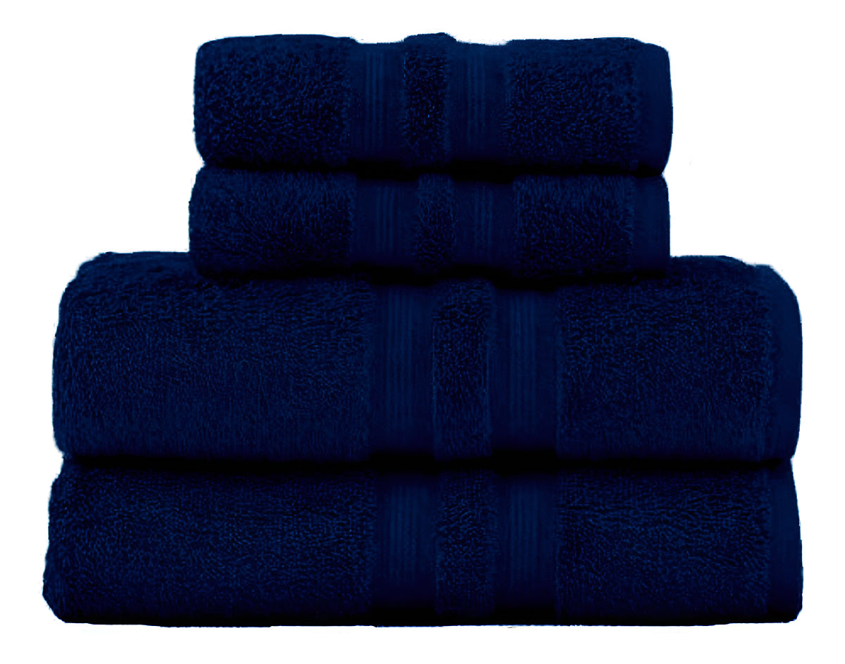 Jogo De Toalhas Banho Buddemeyer Algodão Egípcio 4 Peças Cor Azul-marinho