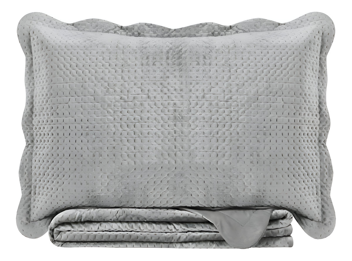 Colcha Velvet Neo King 260x280 Camesa Cor Cinza