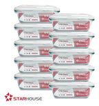 Kit 10 Potes Herméticos Vidro 640ml Starhouse Marmita Forno