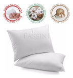 Kit 2 Travesseiros Antialérgico 50x70 Suporte Macio Fibra Siliconada 100% Algodão