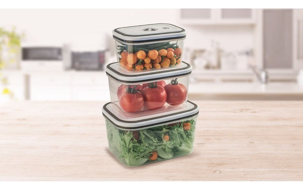 Potes Herméticos Electrolux de Plástico Branco Retangular com 10 Unidades