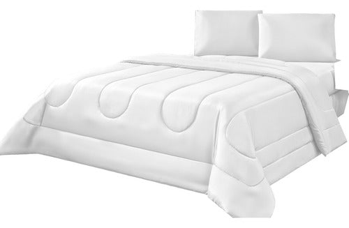 Edredom King 400 Fios Liso Dupla Face Pluma Extra Macia Luxo