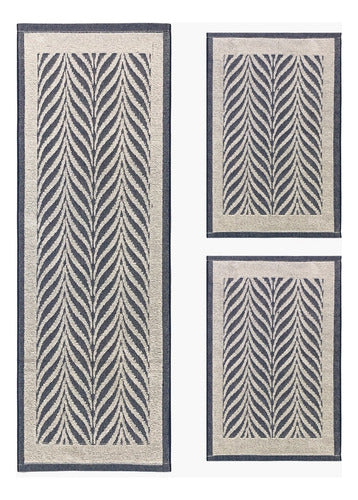 Kit 3 Peças Tapetes E Passadeira Axia Luxo Tear Para Cozinha