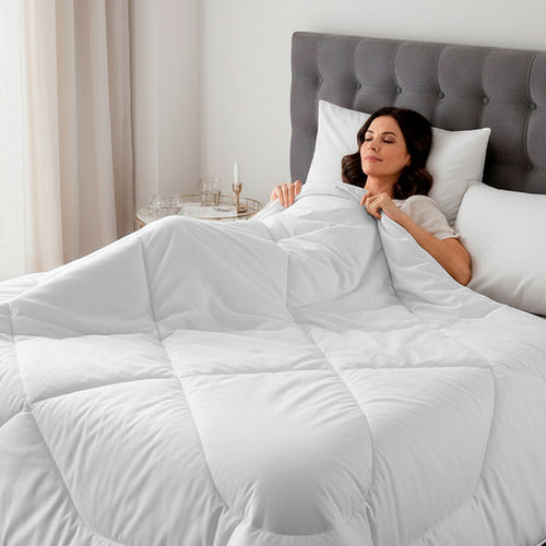 Edredom Casal 400 Fios Toque De Pluma Dupla Face