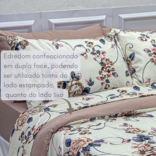 Edredom Casal Dupla Face 400 Fios Micropercal