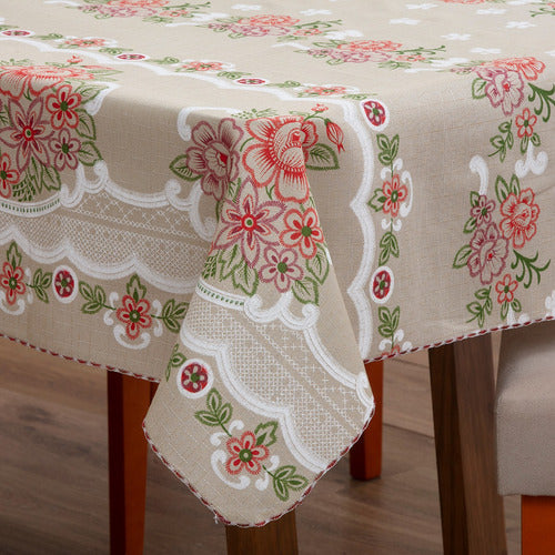 Toalha De Mesa Linhão 2,10 X 1,40 6 Lugares Premium