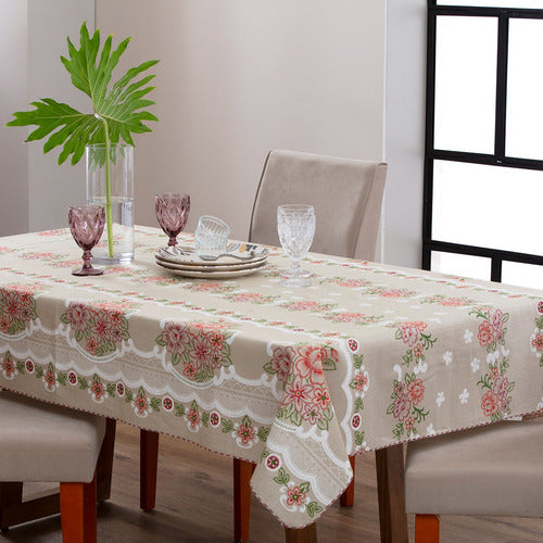 Toalha De Mesa Linhão 2,10 X 1,40 6 Lugares Premium