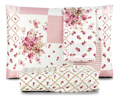 Jogo De Lençol Bouti Queen 03 Peças Estampado