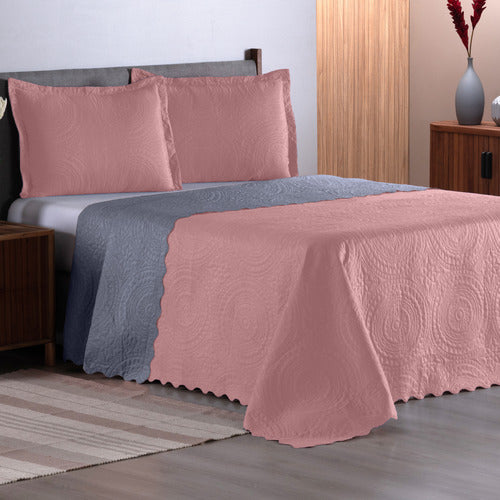 Kit Cobre Leito Queen 3 Peças Tecido Matelassê Completo Jogo