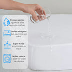 Protetor de Colchão Impermeável Premium Liso - Com Elástico