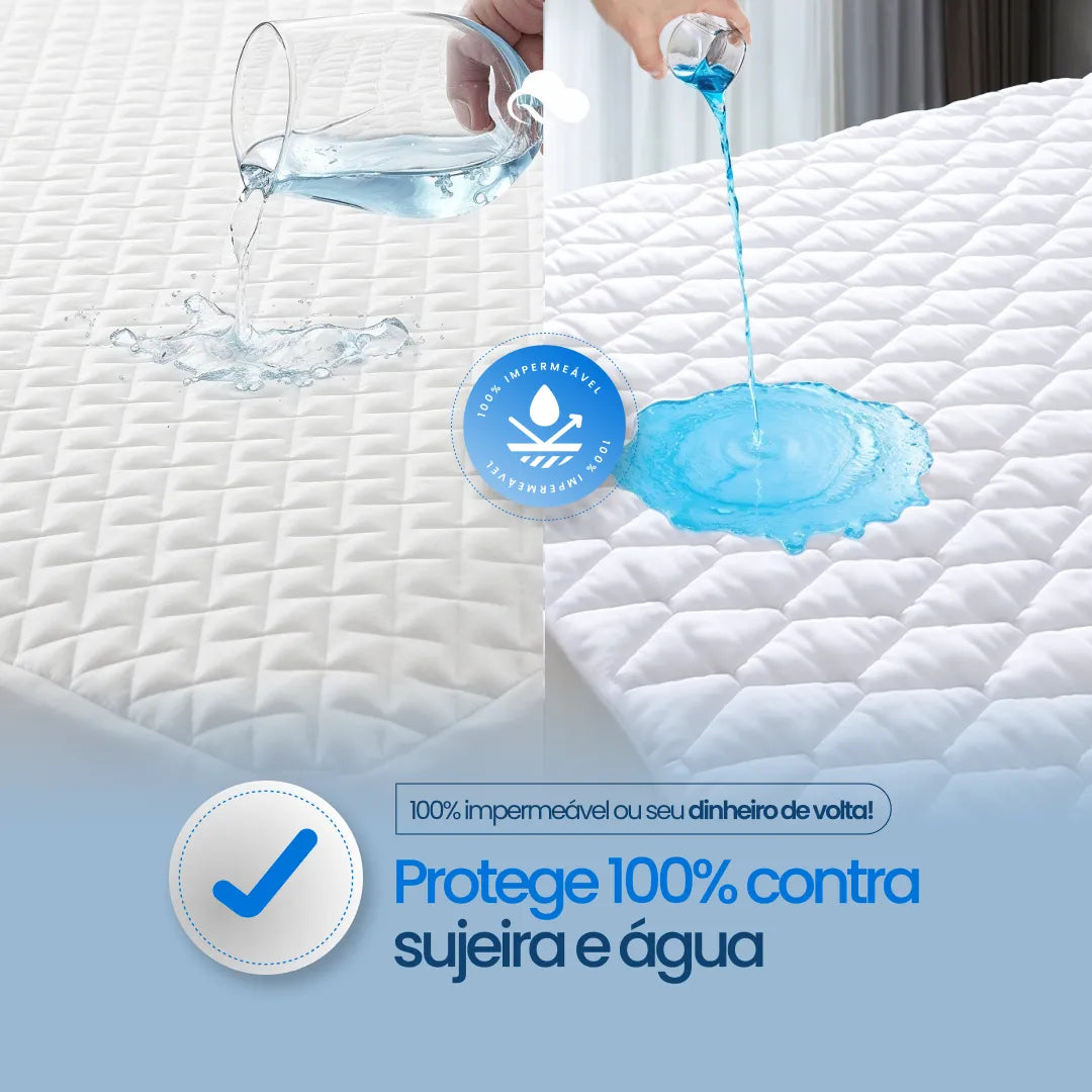 Kit Comum - Protetor de Colchão + Fronhas Impermeáveis